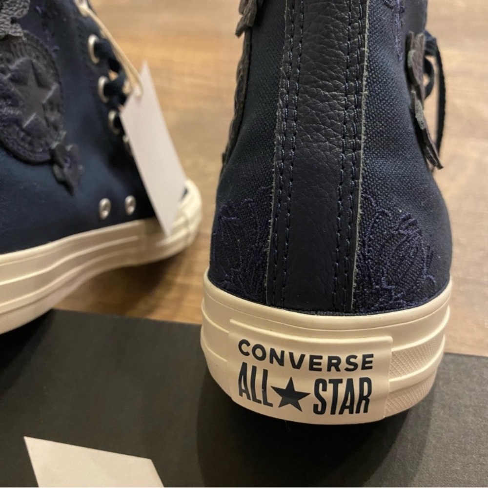 Converse Chuck Taylor All Star Into the Void Egret Navy Floral High Top Sneakers - Picture 9 of 12